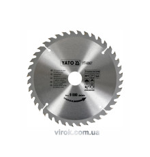 Диск пиляльний победітовий по дереву YATO: 210х30x3.2x2.2 мм, 40 зубців, R.P.M до 8000 1/хв [10/20]