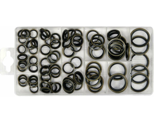 Шайби сталево-гумові YATO: Ø= 10- 24 мм, 90 шт [24]