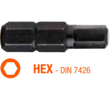 Насадка викруткова USH Industry : HEX SW 2.5 x 25 мм шестигранна, Уп. 10 шт.