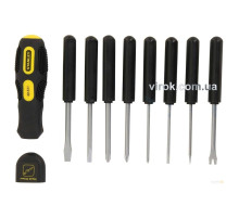 (DW) Викрутка STANLEY "Multifunctional" : 8 насадок, (Комплектація 9 шт.)