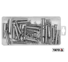 Шплінти і штифти різних розмірів YATO : Ø=8-13 мм, l=30-64 мм, набір 56 шт [20]