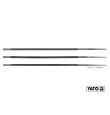 Напильники для гостріння ланок ланцюгів YATO, Ø= 4.8 мм, l= 250 мм, 3 шт. [4/200]