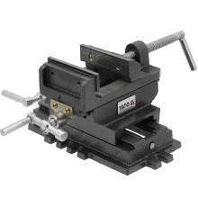 Лещата машинні вертикально-горизонтально напрямні YATO, губки b= 100 мм, розвід губ- 80 мм [1]