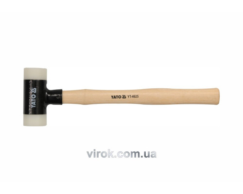 Молоток безінерційний YATO з дерев. ручкою, Ø= 30 мм, m= 265 г, l= 318 мм [10/40]
