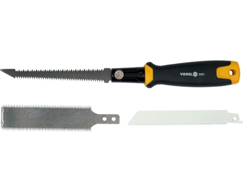 Ножівка універсальна зі змінними полотнами VOREL: L= 310 мм, 3 полотна l= 150 мм [12]