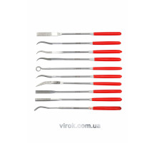 Надфілі алмазні YATO фігурні, l= 140/25 мм, b= 3 мм, Набір. 10 шт. [12/120]