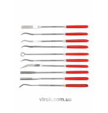 Надфілі алмазні YATO фігурні, l= 140/25 мм, b= 3 мм, Набір. 10 шт. [12/120]