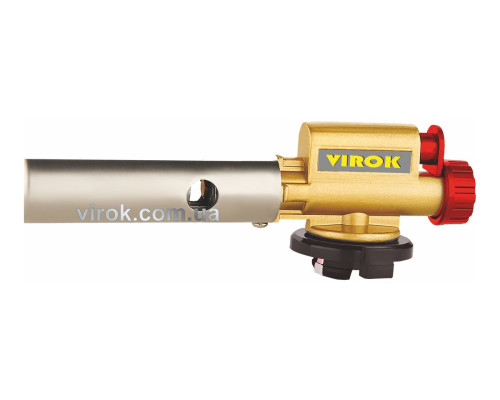 Пальник газовий VIROK з різьбовим (7/16) з'єднанням, Piezo, ceramic, 360° [50/4]