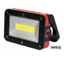 Прожектор с COB-диодным излучателем, переносной YATO: 3.7В 2Агод, 5Вт, 300 lm, 5 режимов +магнит