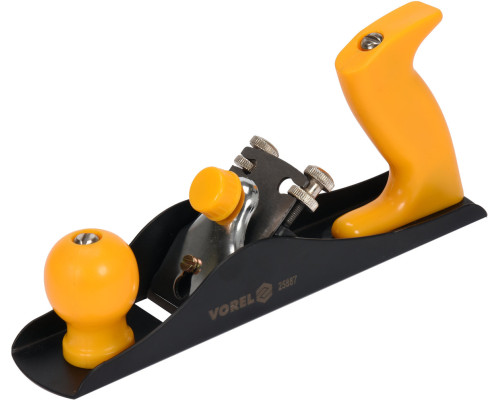 Рубанок столярний VOREL : L=235 мм, ніж- 44/1.8 мм, HRC 50-55, 65Mn, металевий корпус [30/540]