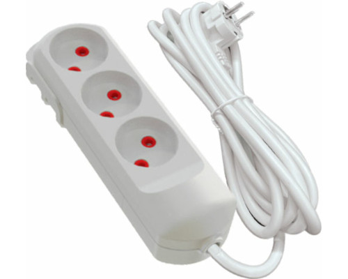 Подовжувач мережевий VIROK: l= 5 м, з 3 гніздами без заземлення