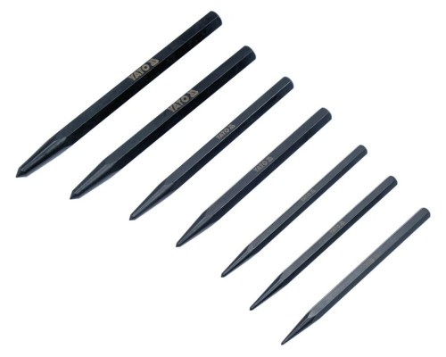 Кернери розмічальні YATO l=100- 140 мм; Ø= 1.5- 6мм, компл. 7 шт. [60]