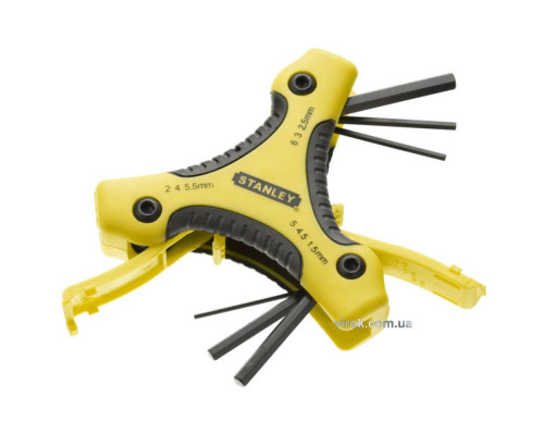 Ключі 6-гранні STANLEY "Triangle" з ручкою. Набір 9 шт.