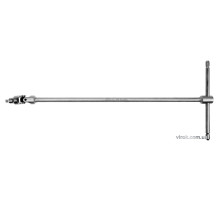 Ключ Т-подібний з карданом YATO до торцевих головок з квадратом 3/8", 180 х 450 мм [10/40]