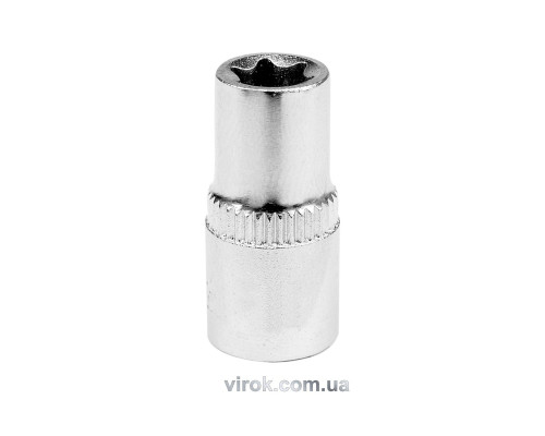 Головка торцева YATO : TORX E4, квадрат 1/4", L= 25 мм. CrV, [24/240/480]