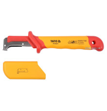 Ніж для знімання ізоляції YATO; l=155 мм, лезо l=38 мм з діелектр. ізольованою ручкою 1000 В [6/72]