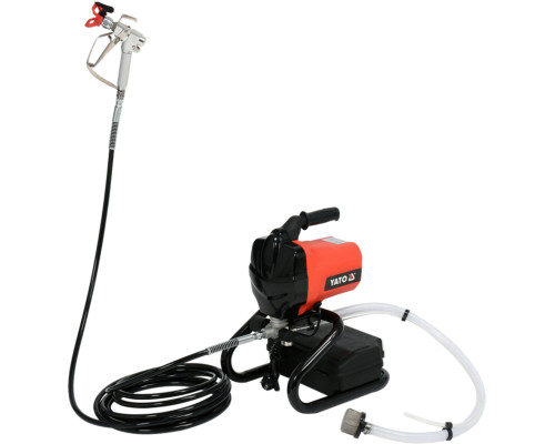 Малярна станція гідродинамічна мережева 230В YATO, 650 Вт, витрата- 1,1 л/хв, шланг-7,5м [1/8]