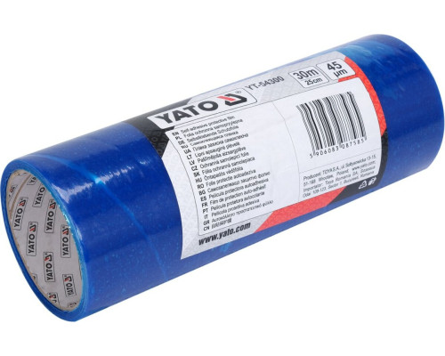 Плівка cамоклеюча захисна YATO, l= 30 м, w= 25 см, t= 45 мкр [12]