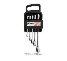 Ключі накидні YATO з тріщаткою : М= 8-19 мм, Набір 5 шт. [10/30]