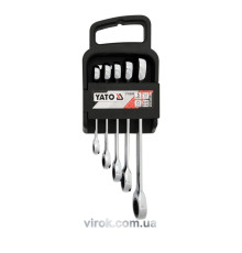 Ключі накидні YATO з тріщаткою : М= 8-19 мм, Набір 5 шт. [10/30]