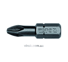Насадка викруткова YATO : "Pozidriv" PZ2 x 25 мм. HEX 1/4". 50 (Уп/Шт.) [20/40]
