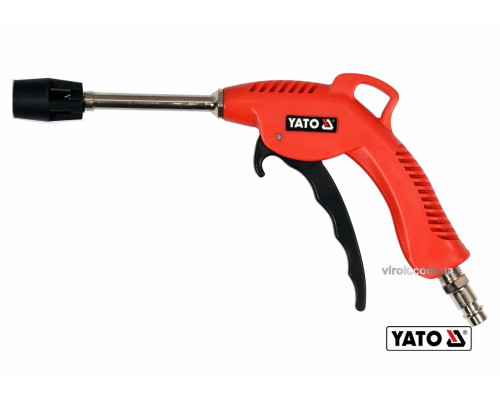 Пістолет пневматичний продувальний YATO з турбо-соплом l= 110 мм, Ø=1/4", для тиску- 0.62 МПа [25]