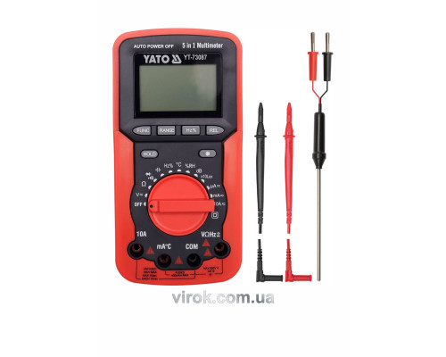 Мультиметр для вимірювювання електричних параметрів YATO(DW)