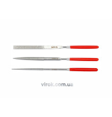 Надфіль алмазний YATO Набір 3пр. 3х140х50мм [40/400]