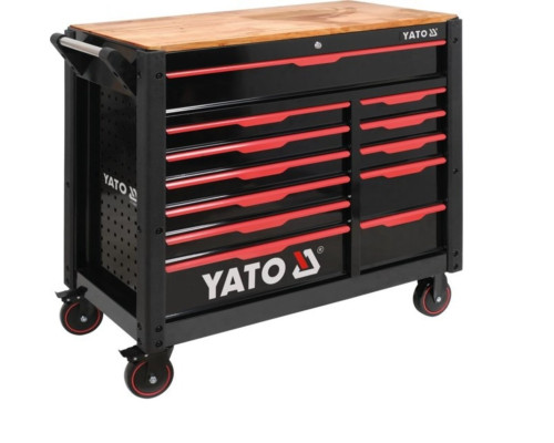 Шафа-візок для інструментів на 4 колесах YATO з 12 шуфлядами, 113x 100x 48 cм, 2 замки [1]