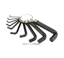 Ключі 6-гранні L-подібні VOREL : на кільці, М2-14. Набір 10 Шт. [20/40]