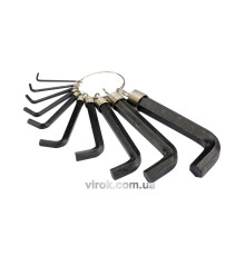 Ключі 6-гранні L-подібні VOREL : на кільці, М2-14. Набір 10 Шт. [20/40]