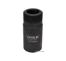 Насадка-ключ к форсунковым камерам двигателя "MERSEDES" YATO: квадрат- 1/2", Ø- 28мм, l=58мм, Cr-V [15]