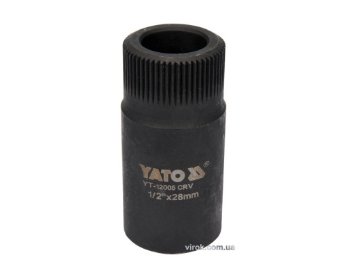 Насадка-ключ до форсункових камер двигуна "MERSEDES" YATO: квадрат- 1/2", Ø- 28мм, l=58мм, Cr-V [15]