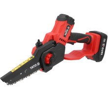 Пила цепная аккумуляторная YATO: 18 В Li-Ion 2 АГод, шина- 7"/17,6 см, 31 звено, бесщеточная [4]