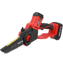 Пила ланцюгова акумуляторна YATO: 18 В Li-Ion 2 АГод, шина- 7"/17,6 см, 31 ланка, безщіткова [4]