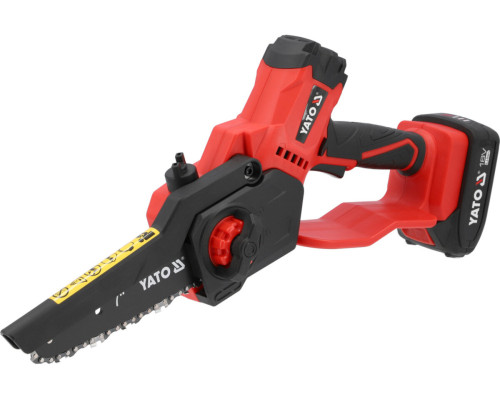 Пила ланцюгова акумуляторна YATO: 18 В Li-Ion 2 АГод, шина- 7"/17,6 см, 31 ланка, безщіткова [4]