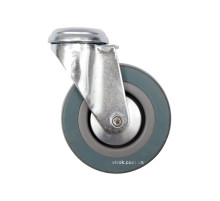 Колесо до візка Ø=50мм, b=16мм VOREL з обертовою опорою і кріпил. отвор; h=72мм, навант.- 20кг [120]