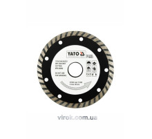Диск алмазный турбо YATO: "TURBO" Ø= 125x8,0x22,2 мм. H=2,6 мм [20/160]
