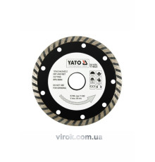 Диск алмазний турбо YATO : "TURBO" Ø= 125x8,0x22,2 мм. H= 2,6 мм [20/160]