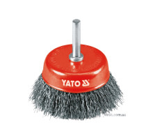 Щетка - крацовка YATO Чашка Ø=75 мм. сталь. шпиндель 6 мм. 4500 об/мин[12/96]