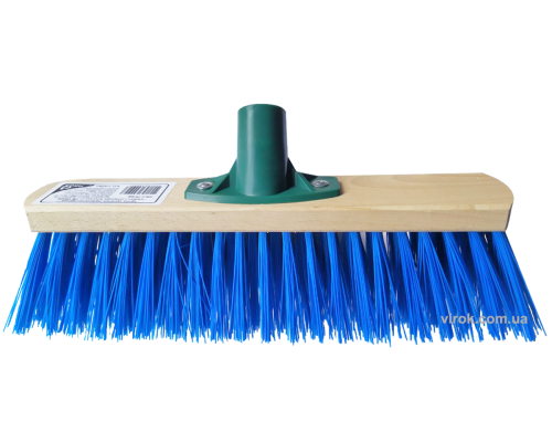 Щітка вулична промислова VIROK : 800 х 75 мм Синя (універсальна різьба+ребра жостк) термопластик
