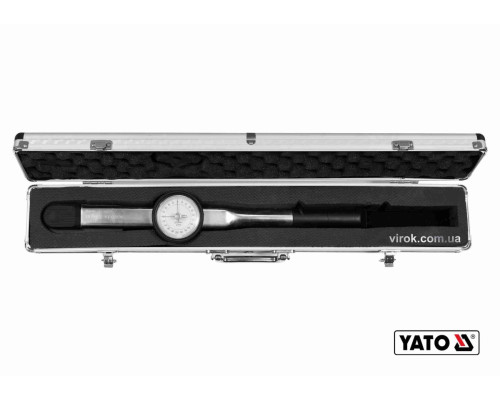 Ключ динамометрический YATO: квадрат 1/2", F= 20-200 Нм со стрелочной циферблатной шкалой [10]