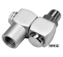 Пневматическое соединение на шарнире YATO с вращающимся 360° наконечником Ø= 1/4" [20/100]