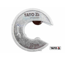 Труборез для труб YATO: Ø=22 мм, габарит Ø=56 мм, алюминий/медь/пластик. [10/50]