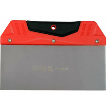 Шпатель для фінішного шпаклювання YATO, 200 мм t= 0.5 мм з нержавіючої сталі [12/120]