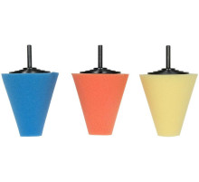 Губки полірувальні конусні для колісних дисків YATO на шпинделі Ø= 6 мм, Ø= 30-75 мм, h= 80 мм, 3 шт