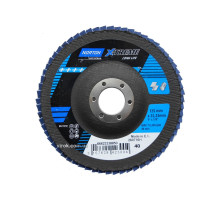 Круг пелюстковий шліфувальний NORTON VULCAN" X-TREME(метал+нерж.); Ø= 125/22 мм, Р 40