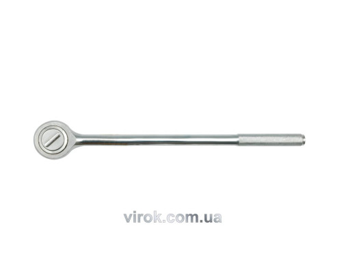 Тріщатка VOREL до головок торцевих, квадрат 3/4", L= 500 мм, 24T, з металевою ручкою [10]