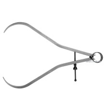 Кронциркуль для зовнішніх вимірів YATO : l= 250 мм, з гвинтовим фіксатором і на пружині [50]