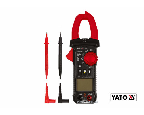 Мультиметр-кліщі для вимірювання електричних параметрів YATO з цифровим LCD-дисплеєм + чохол [40]